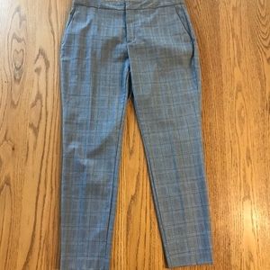 Zara black & white checkered cigarette pants